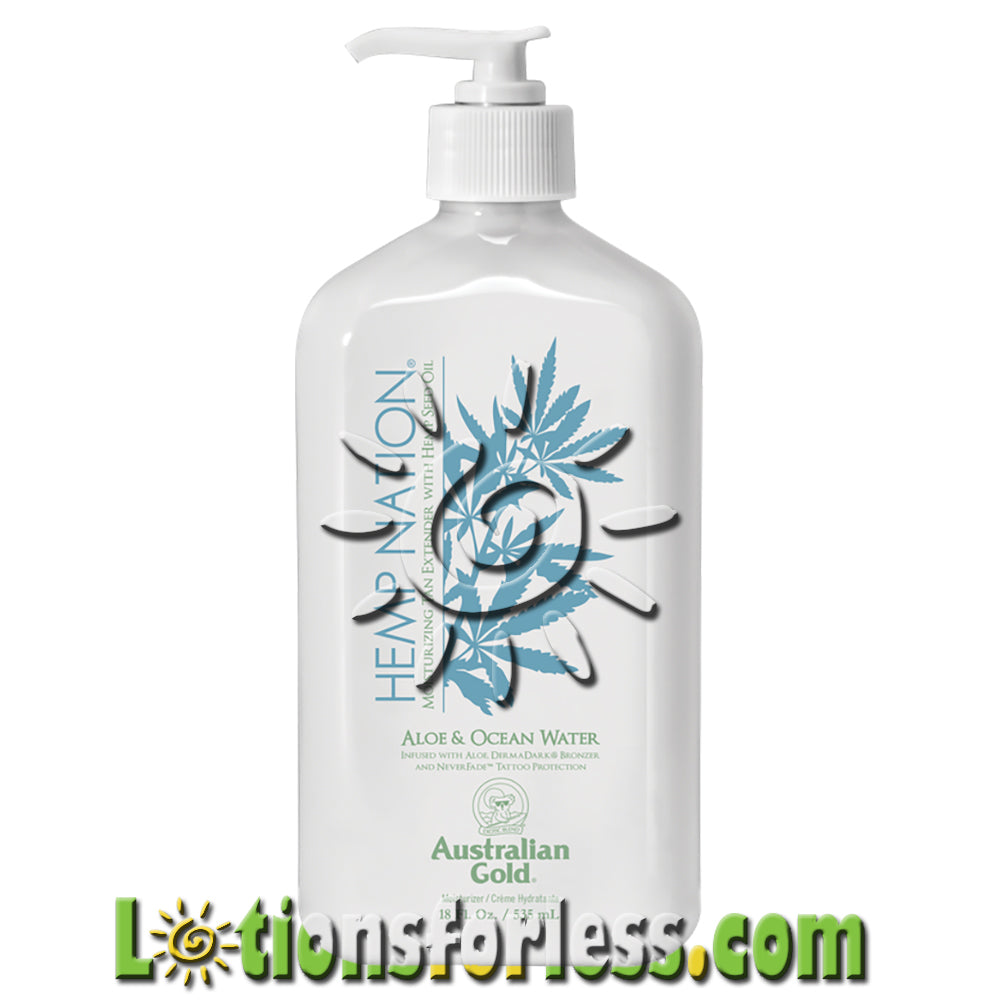 Australian Gold Hemp Nation Aloe and Ocean Water Tan Extender 18oz