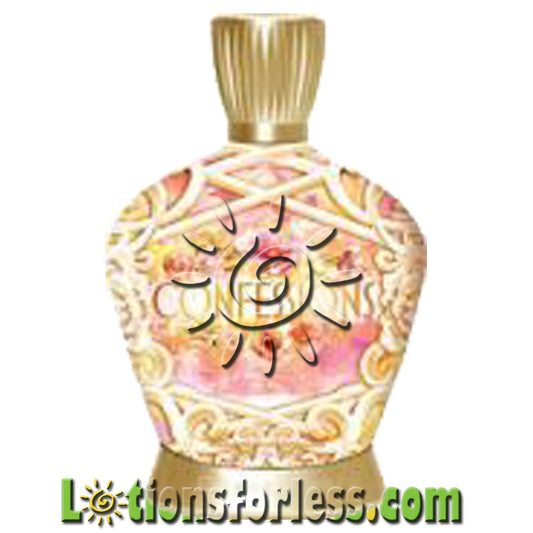 Designer Skin Confessions 20X Bronzer 13.5oz bottle with a decorative pink and gold design for optimal tanning results.